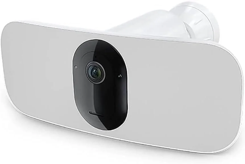 دوربین نورافکن Arlo Pro 3 - امنیت بی سیم، ویدیوی 2K و HDR، دید در شب رنگی، صدای دو طرفه، بدون سیم، اتصال مستقیم به WiFi بدون نیاز به هاب، زاویه دید 160 درجه، سازگار با الکسا، سفید - FB1001