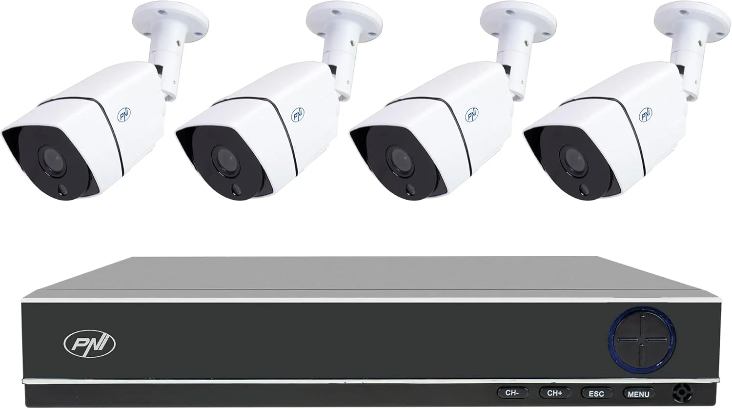 کیت نظارت تصویری PNI House PTZ1350 Full HD AHD - NVR و 4 دوربین خارجی 2 مگاپیکسلی Full HD 1080P