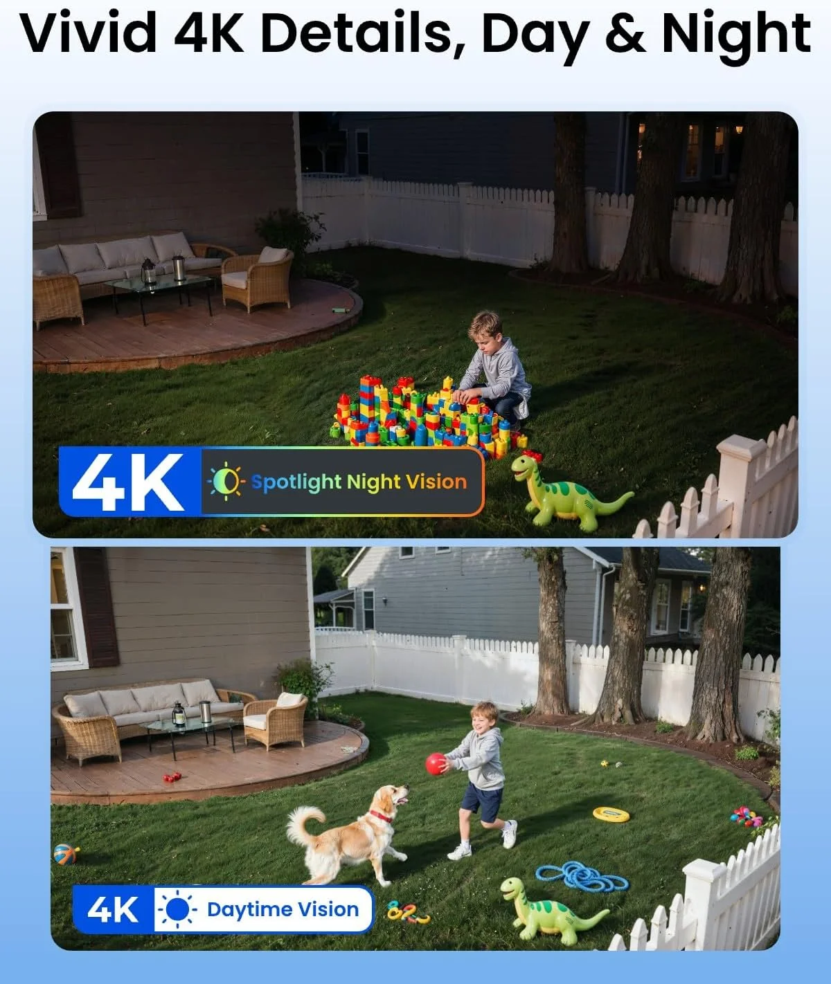 دوربین مداربسته خورشیدی 4K بی سیم فضای باز REOLINK، دوربین مداربسته با قابلیت چرخش 360 درجه، ردیابی خودکار، دید در شب رنگی، تشخیص هوشمند، وای فای 2.4/5 گیگاهرتز، بدون هزینه ماهانه، Argus PT Ultra + پنل خورشیدی 3 واتی - تصویر 2