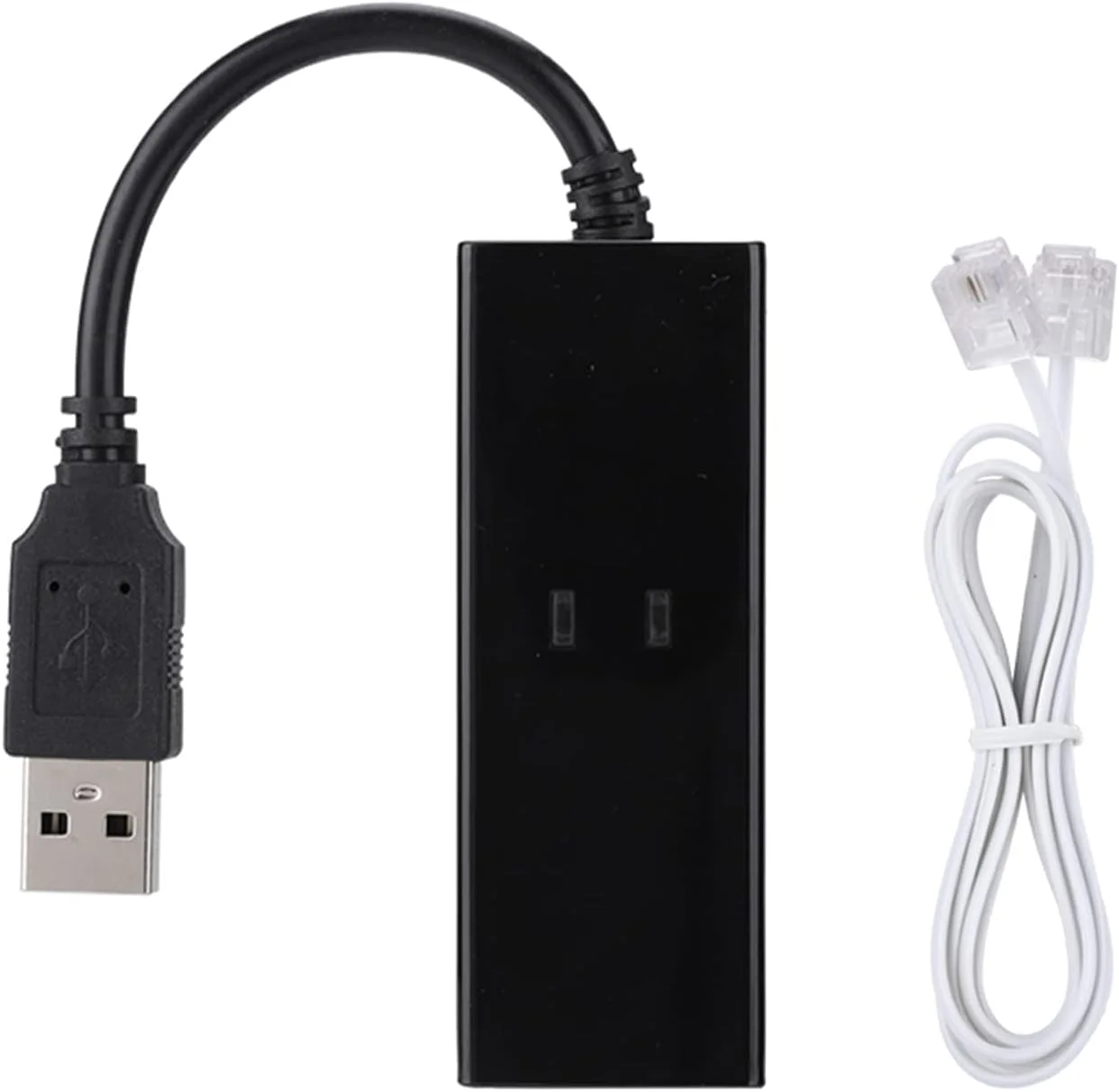مودم فکس 56K USB 2.0 فلکسمن، مودم فکس صوتی شماره گیر اکسترنال، آداپتور شماره گیر سخت افزاری اکسترنال V.92 مناسب برای Win98 SE ME 2000 X Vista 7 8 10 XP