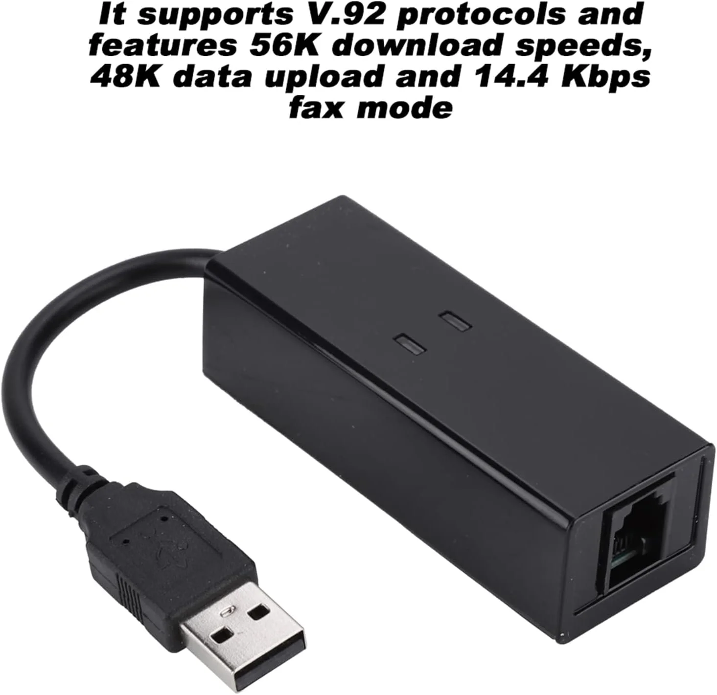 مودم فکس 56K USB 2.0 فلکسمن، مودم فکس صوتی شماره گیر اکسترنال، آداپتور شماره گیر سخت افزاری اکسترنال V.92 مناسب برای Win98 SE ME 2000 X Vista 7 8 10 XP