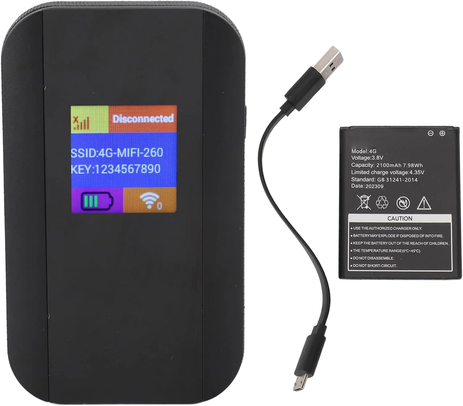 هات‌اسپات وای‌فای موبایل 4G LTE هافی 500 مگابیت بر ثانیه با درگاه سیم کارت و صفحه نمایش رنگی برای دسترسی بی‌سیم بیش از 10 کاربر