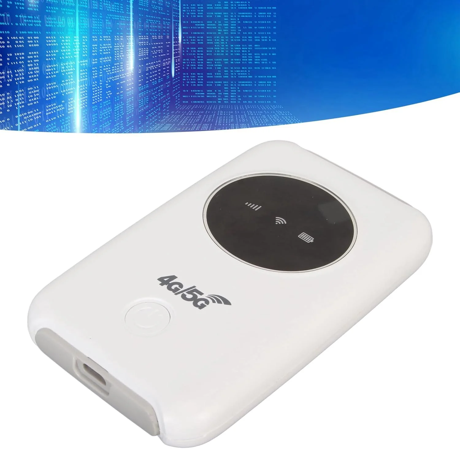 روتر وای فای 4G قابل حمل 150 مگابیت در ثانیه با قابلیت اتصال سیم کارت برای 10 کاربر، اتصال اینترنت در حال حرکت، جنس ABS سفید