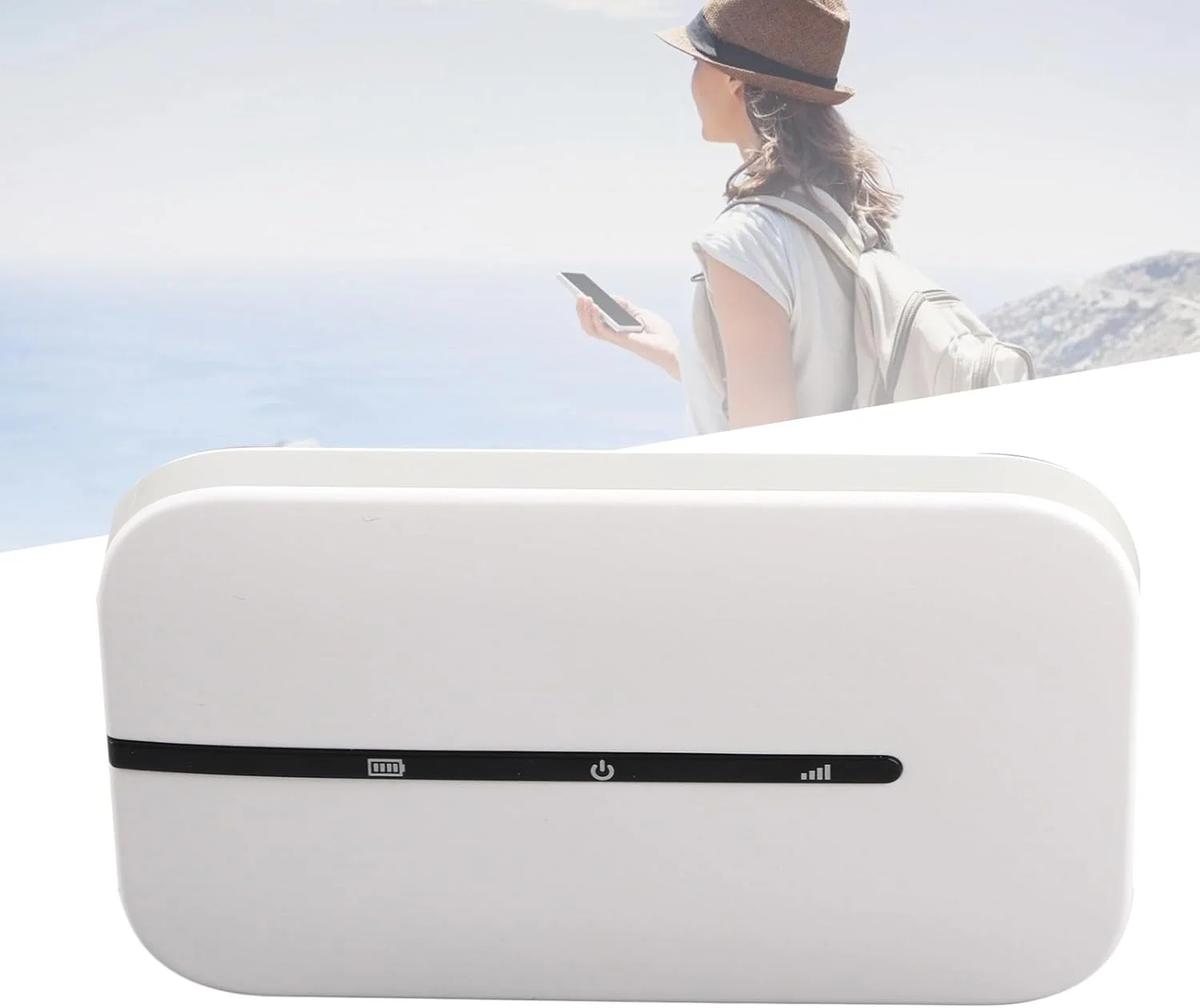 روتر وای فای 4G سیکس ران با اسلات سیم کارت، روتر قابل حمل 1500mAh 4G LTE پشتیبانی از 10 کاربر برای تلفن، تبلت و کامپیوتر