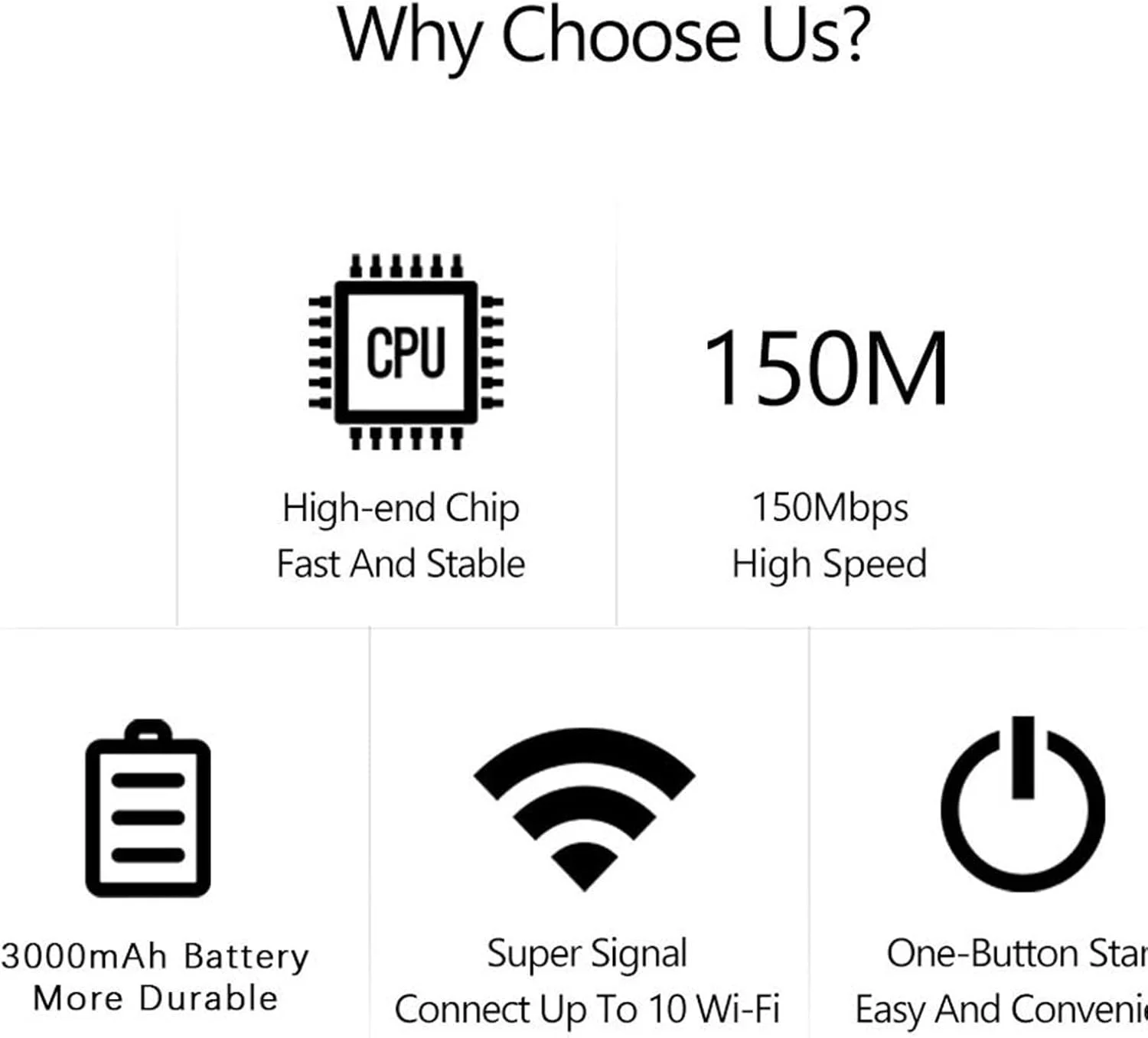 مودم وای فای 4G LTE حرفه ای 300 مگابیت بر ثانیه با سرعت بالا و صفحه نمایش رنگی، روتر وای فای موبایل 4G برای تلفن همراه، لپ تاپ، تبلت، هات اسپات مسافرتی قابل حمل رمزگذاری شده امن برای حداکثر 10 کاربر