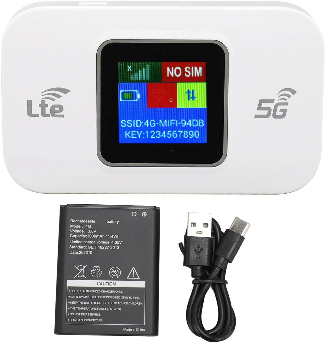 مودم وای فای 4G LTE، هات اسپات موبایل قابل حمل با اسلات سیم کارت، روتر هات اسپات تا 300 مگابیت بر ثانیه سرعت بالا، پشتیبانی از 10 دستگاه سازگار با تلفن، تبلت، لپ تاپ، کامپیوتر، تلویزیون