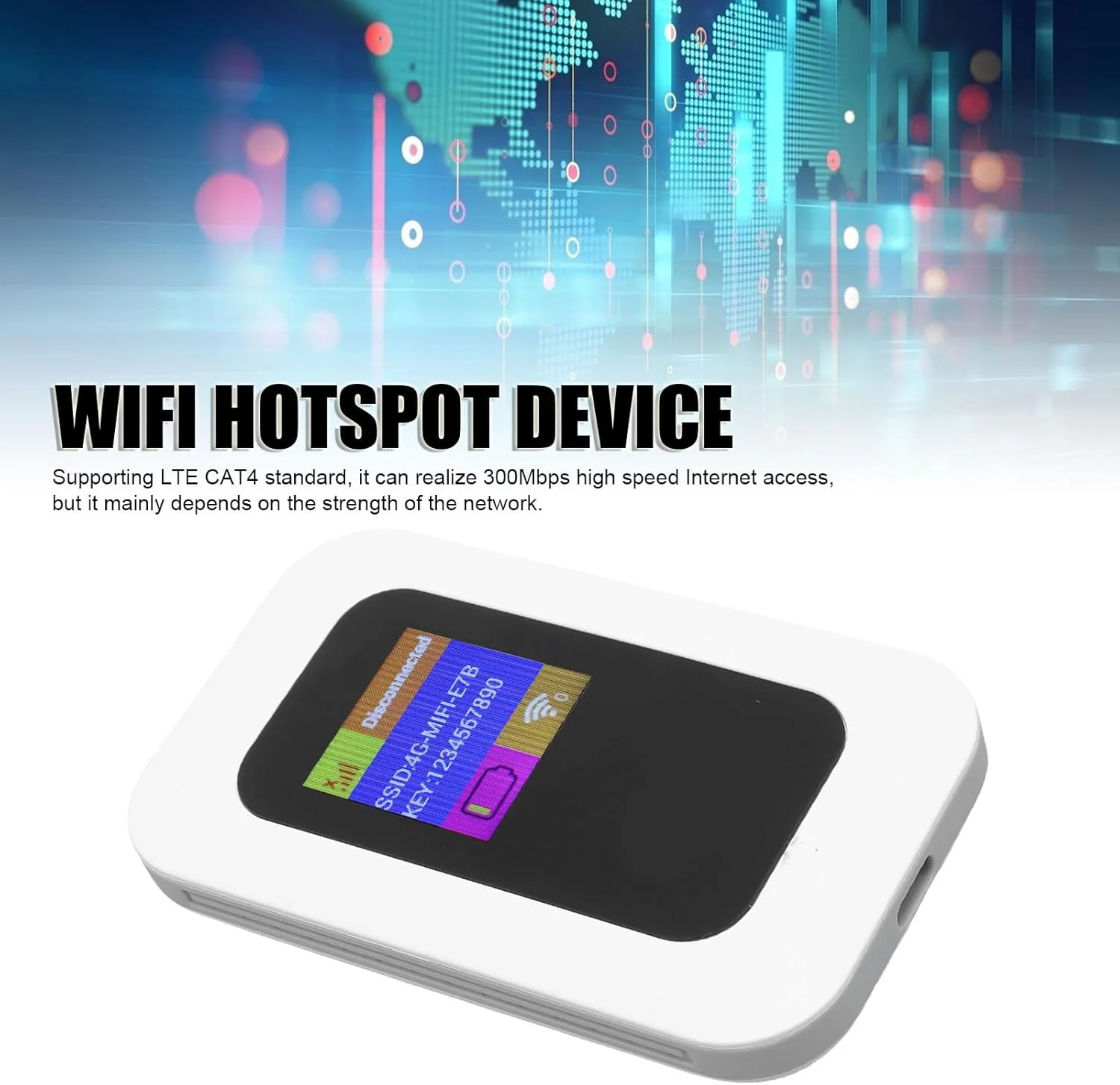 مودم USB 4G 5G LTE یوییدسو، با اسلات سیم کارت، روتر موبایل آنلاک شده 300 مگابیت بر ثانیه، هات اسپات موبایل جیبی پشتیبانی از B1, B3, B5, B40 برای مسافرت اداری و کمپینگ