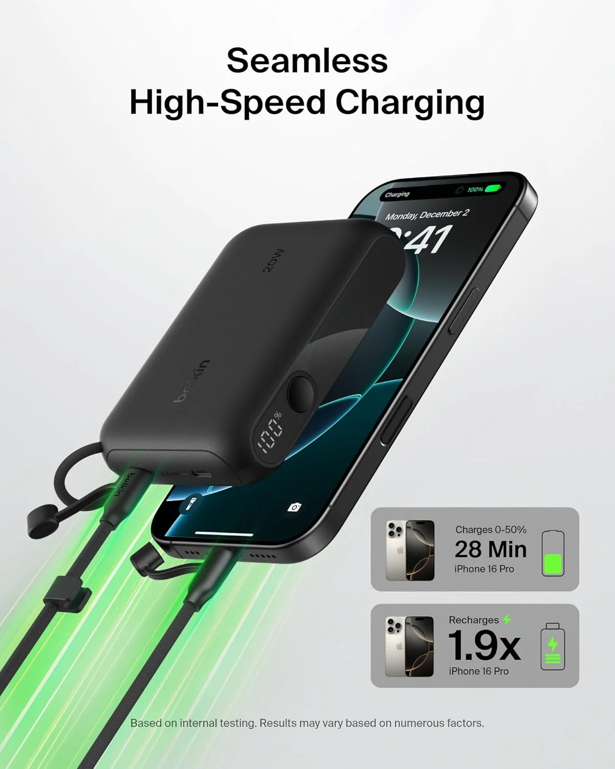 شارژر همراه بلکین، پاوربانک باریک USB-C با ظرفیت 10000 میلی آمپر ساعت با 2 پورت USB-C، نمایشگر دیجیتال باتری، شارژ 20 واتی برای آیفون 17، 16، پلاس، پرو، پرو مکس، سامسونگ گلکسی S25، S24، پیکسل 10، آیپد و غیره - تصویر 3 شارژر همراه بلکین، پاوربانک باریک USB-C با ظرفیت 10000 میلی آمپر ساعت با 2 پورت USB-C، نمایشگر دیجیتال باتری، شارژ 20 واتی برای آیفون 17، 16، پلاس، پرو، پرو مکس، سامسونگ گلکسی S25، S24، پیکسل 10، آیپد و غیره - تصویر 3