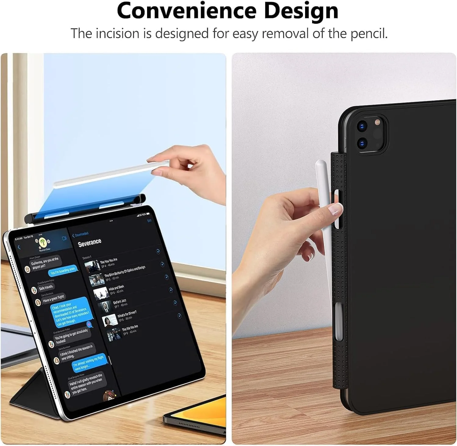 محفظه نگهدارنده مداد برای Apple Pencil Pro/Apple Pencil نسل دوم، سازگار با مجیک کیبورد، اسمارت فولیو و سایر کیف‌های مغناطیسی برای آیپد، اندازه ۶.۵۳ اینچ (مشکی)