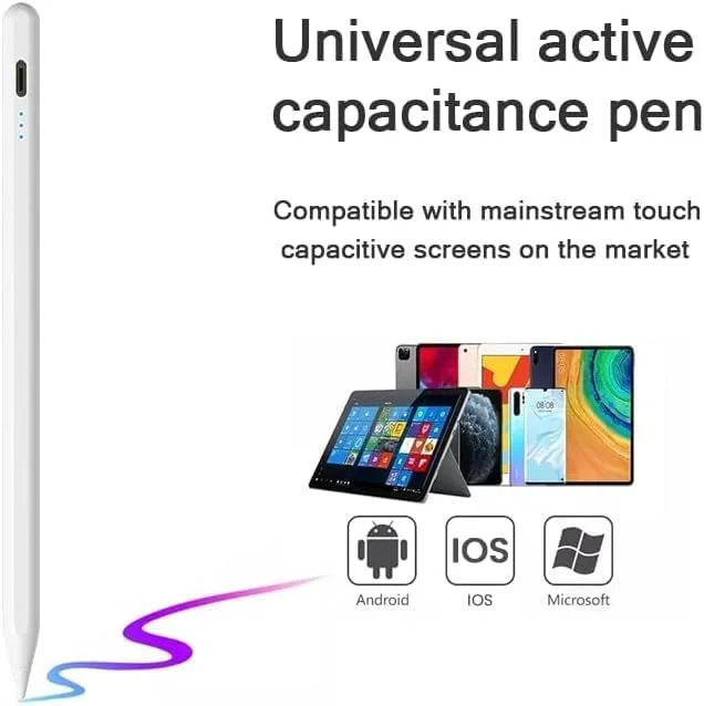 قلم لمسی یونیورسال - قلم تاچ برای موبایل، سازگار با تمام دستگاه های iOS و اندروید، آیپد، آیفون، لپ تاپ، تبلت سامسونگ، پد هوآوی - ایده آل برای طراحی و دست خط