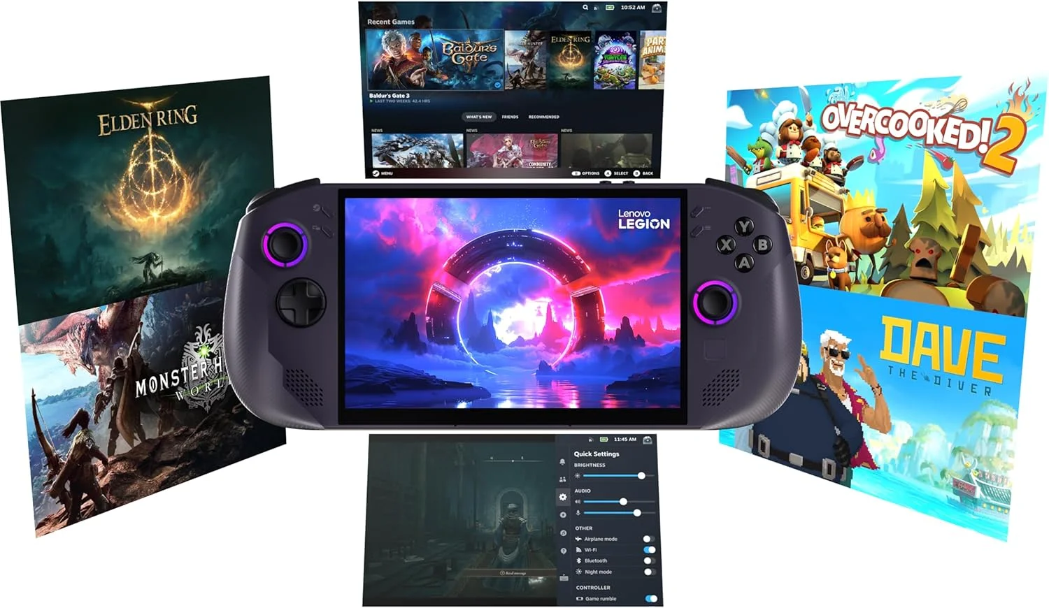کنسول بازی دستی Legion Go S 8APU1 (8'',1) | AMD Ryzen Z1 Extreme | AMD Radeon Graphics | 32GB RAM | 1TB SSD | نمایشگر 8 اینچی WUXGA 120Hz | Win11 [83N60013AX]