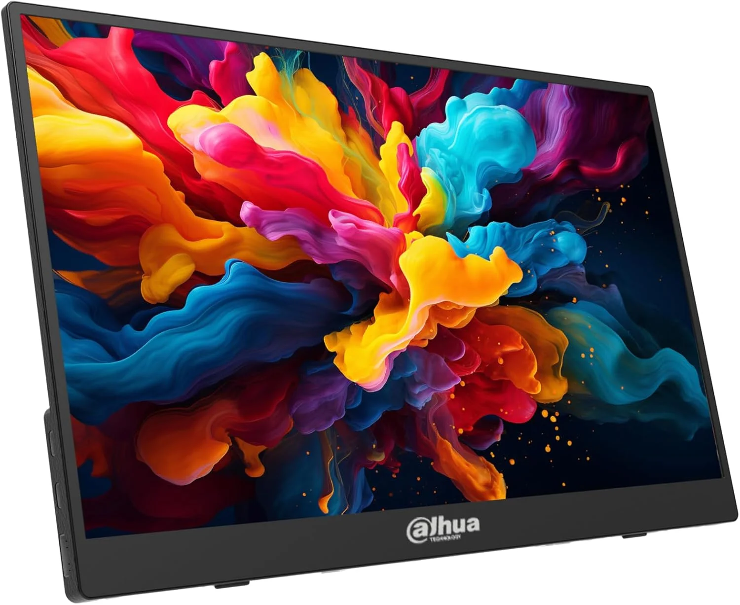 مانیتور قابل حمل داهوا 15.6 اینچ FHD IPS 1920×1080، دو پورت USB-C و HDMI، صفحه نمایش فوق العاده باریک مسافرتی با بلندگوها، پشتیبانی از VESA، خدمات 24/7 - سازگار با PC، لپ تاپ، مک بوک، ایکس باکس