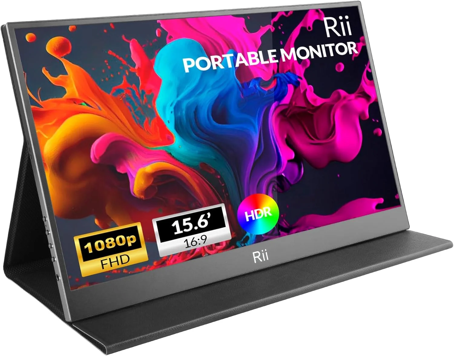 مانیتور قابل حمل Rii، 15.6 اینچ، 1080P، USB-C، HDMI، مانیتور دوم اکسترنال، مانیتور کامپیوتر فوق باریک قابل حمل، نمایشگر IPS برای PC، مک، تلفن، ایکس باکس، PS5
