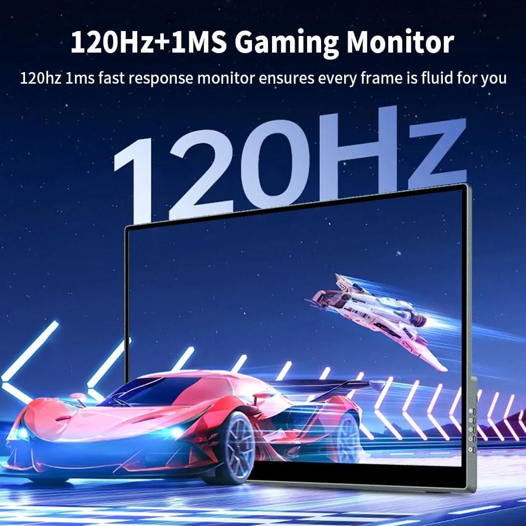 مانیتور لمسی قابل حمل 17.3 اینچی 4K با نرخ 120 هرتز، مانیتور موبایل 100% P3 با قابلیت ضد انعکاس و محافظت از چشم، پشتیبانی از قلم MPP، USB C و Mini HDMI برای کنسول بازی، لپ تاپ، مک و کامپیوتر