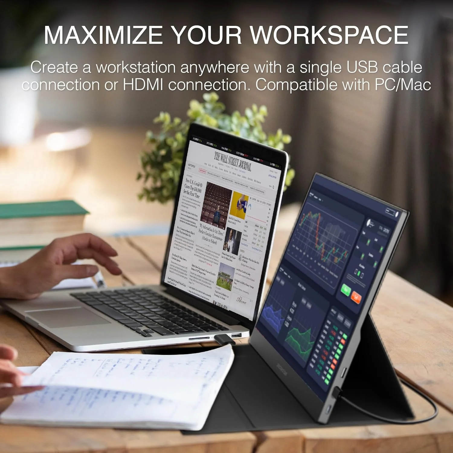 مانیتور قابل حمل 15.6 اینچی Packard Bell با کیفیت FHD 1080P – نمایشگر IPS فوق‌العاده باریک با USB-C و HDMI، کاور هوشمند و بلندگوها، HDR، اتصال آسان – مانیتور خارجی ایده‌آل برای لپ‌تاپ، کامپیوتر، تلفن و مک