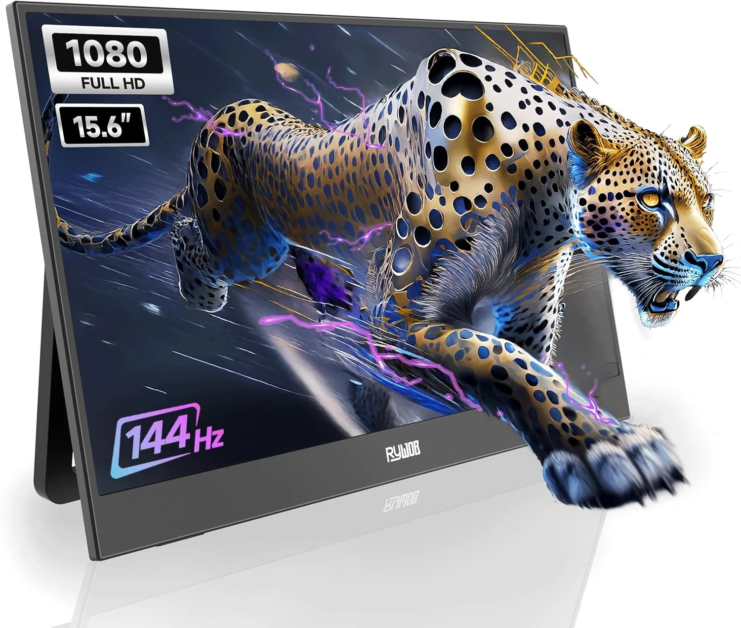 مانیتور گیمینگ قابل حمل 15.6 اینچی، صفحه نمایش IPS USB-C HDMI 144 هرتز فوق العاده باریک، مانیتور لپ تاپ برای کامپیوتر، PS5/4، مک، ایکس باکس، سوییچ