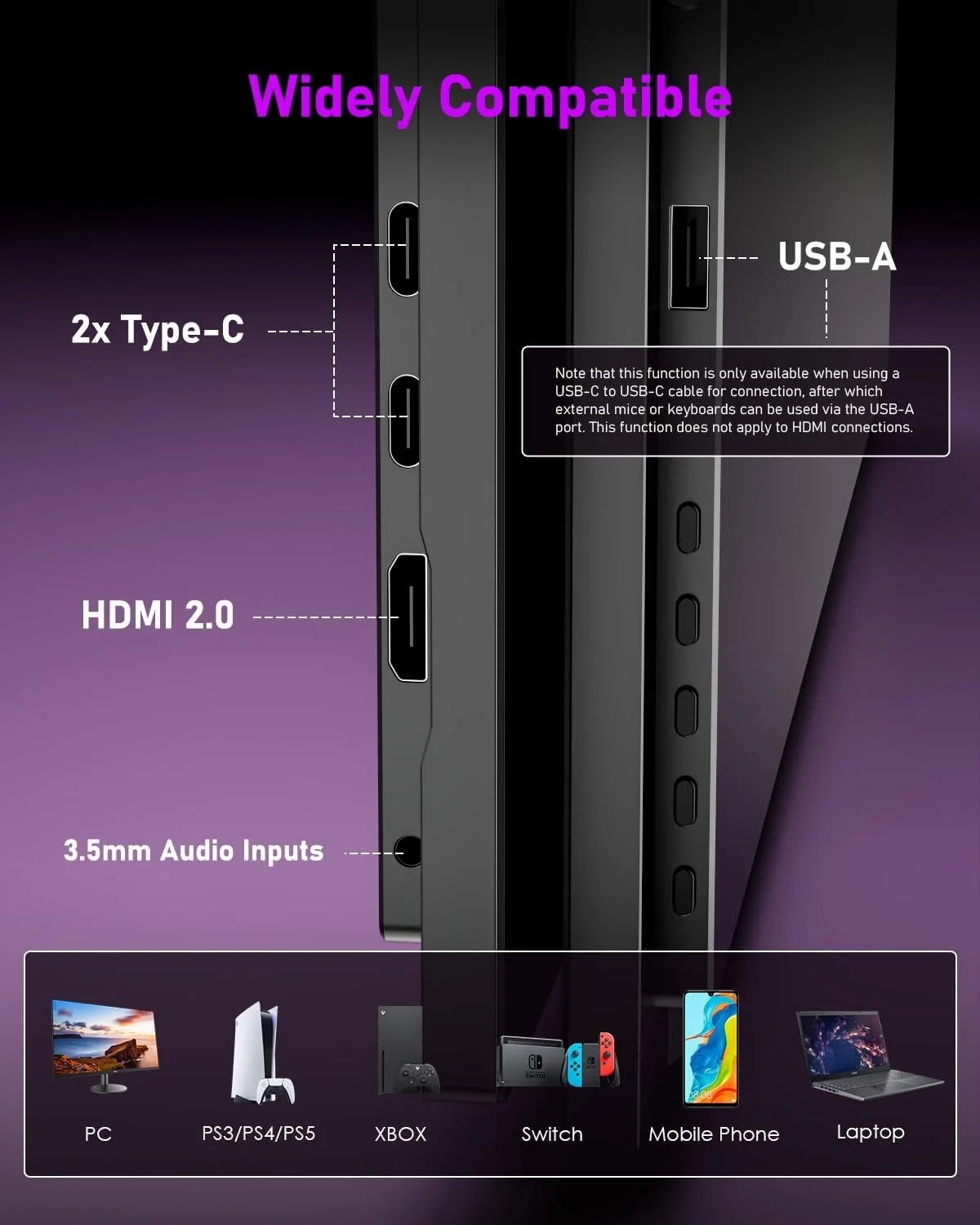 مانیتور قابل حمل Yodoit برای لپ تاپ 23.8 اینچ 4K UHD، صفحه نمایش IPS با پورت USB Type C و بلندگوهای داخلی به همراه کاور، سازگار با PC و Xbox - مشکی