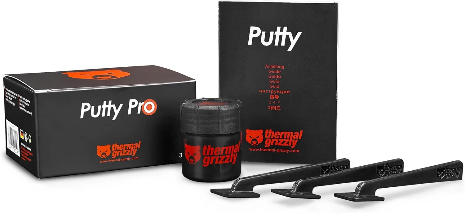 خمیر حرارتی TG Putty Pro از Thermal Grizzly - 30 گرم - خمیر حرارتی غیر رسانا با عملکرد بالا برای کاربردهای GPU و PCB