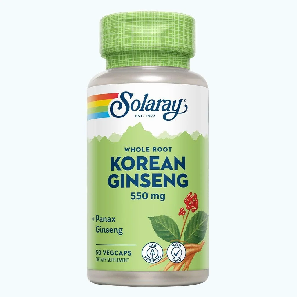 جینسینگ کره‌ای Solaray 550 میلی‌گرم، 50 کپسول گیاهی
