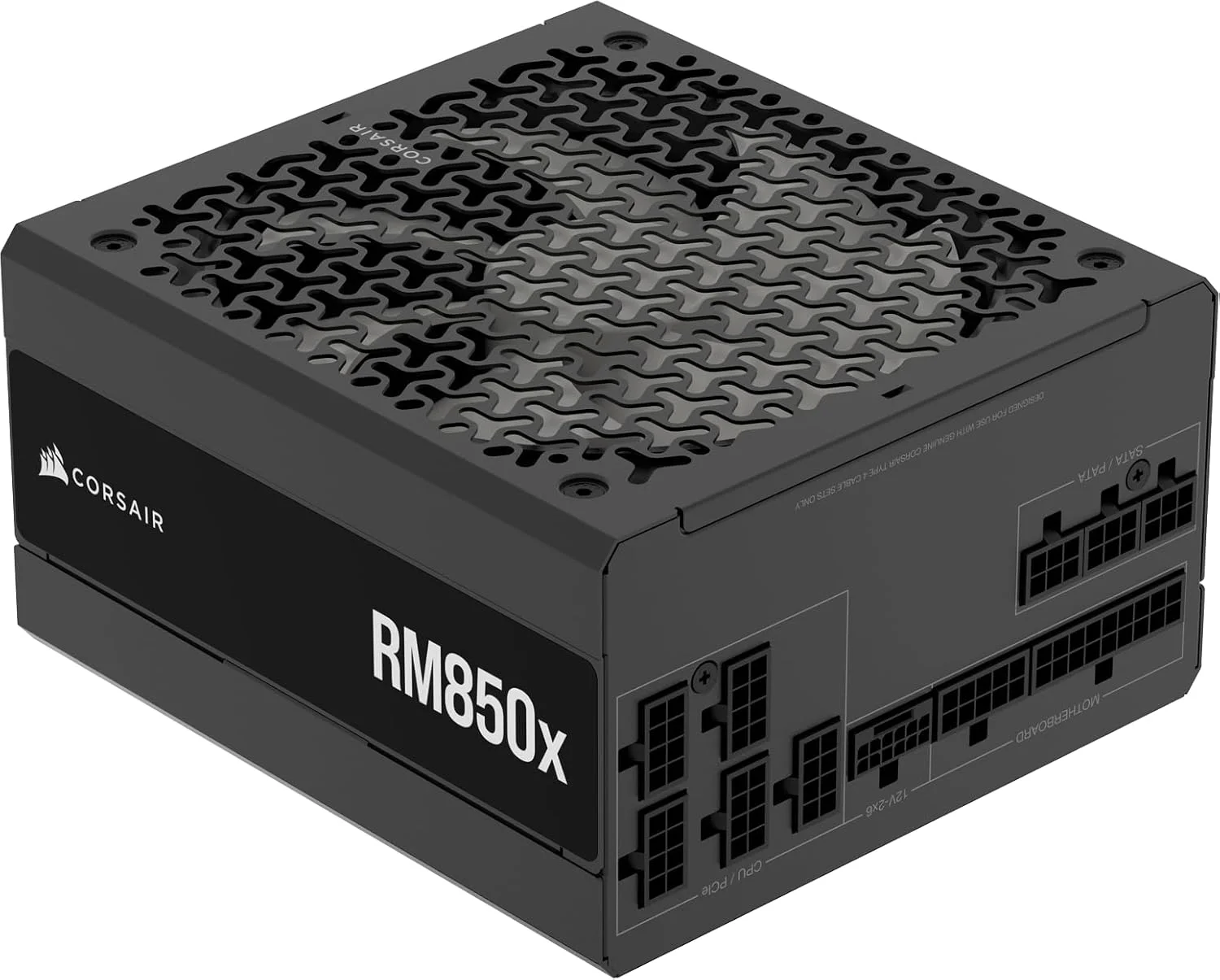 منبع تغذیه 850 واتی کرسیر RM850x، ATX 3.1، PCIe 5.1، کاملاً ماژولار – کم صدا، راندمان طلایی Cybenetics، کانکتور 12V-2x6