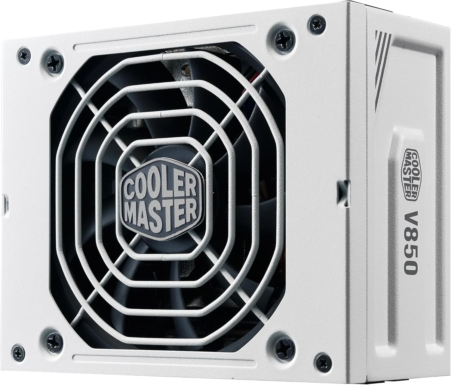 منبع تغذیه Cooler Master V850 SFX Gold ATX 3.1 White Edition، دوشاخه EU - منبع تغذیه 850W 80 PLUS Gold، کاملاً ماژولار، منبع تغذیه SFF/Mini-ITX، فن 92mm FDB، کابل PCIe 5.1، براکت SFX به ATX