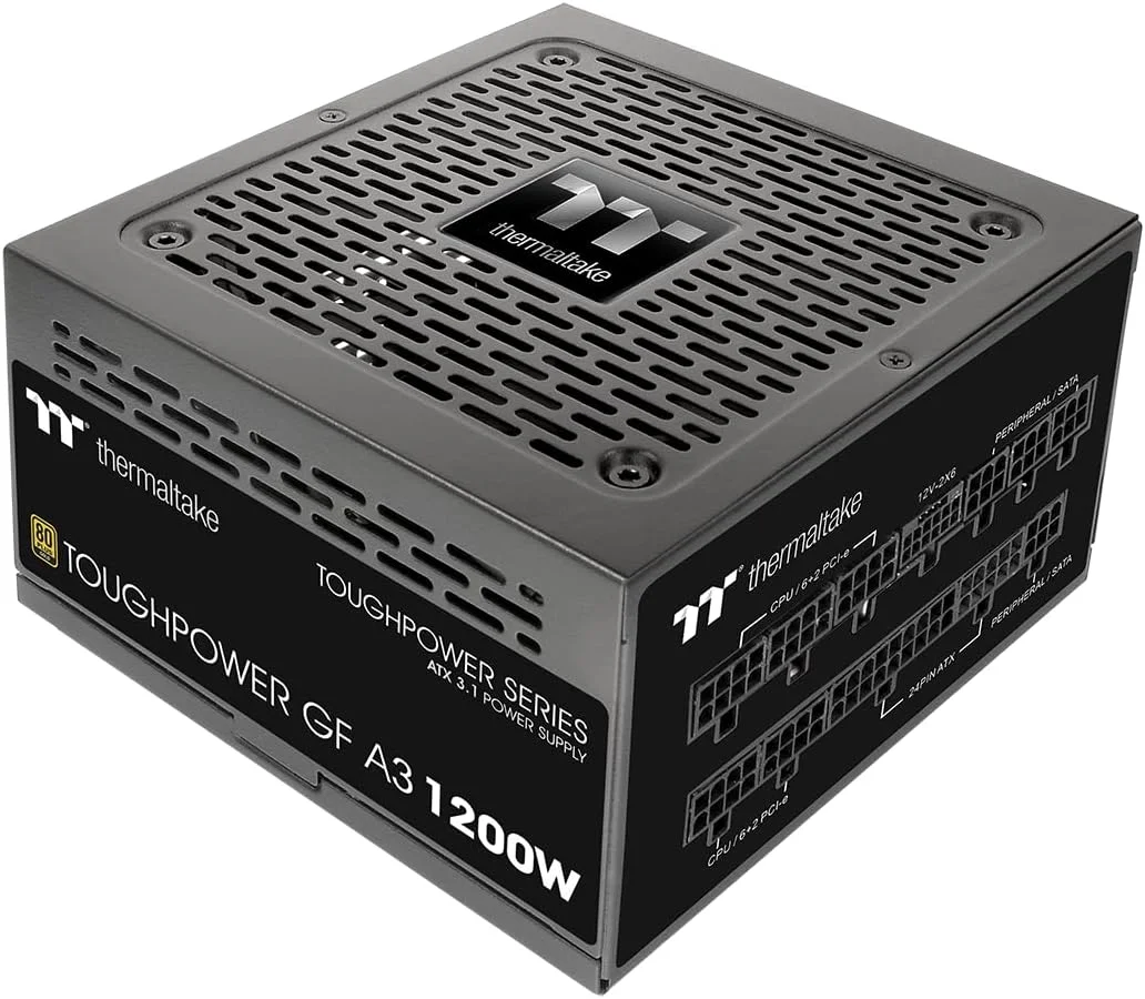 منبع تغذیه کامپیوتر ترمالتیک Toughpower GF A3 با توان 1200 وات، ATX 3.0، PCIE 5 Native، خازن های 100% ژاپنی، گواهینامه 80 Plus Gold و طراحی کاملا ماژولار منبع تغذیه کامپیوتر ترمالتیک Toughpower GF A3 با توان 1200 وات، ATX 3.0، PCIE 5 Native، خازن های 100% ژاپنی، گواهینامه 80 Plus Gold و طراحی کاملا ماژولار