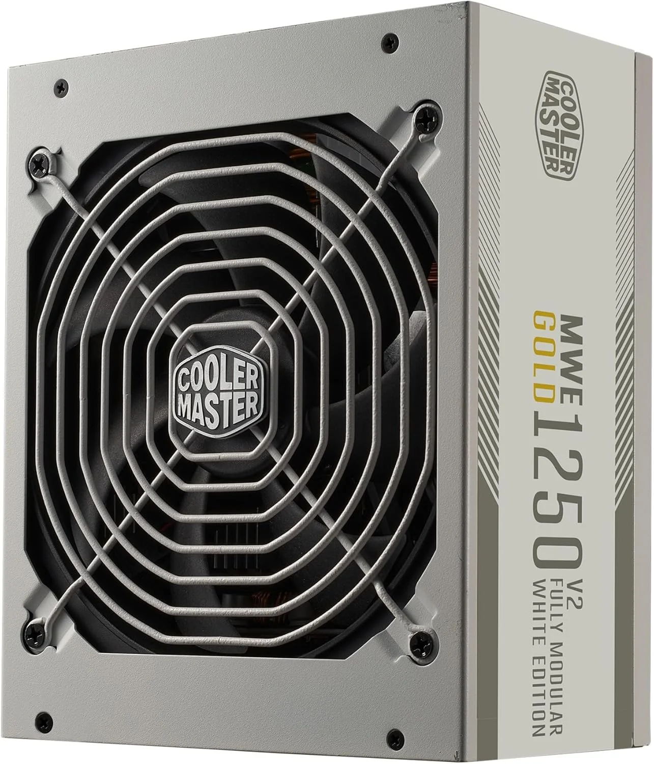 منبع تغذیه ATX 3.0 1250W سفید کاملا ماژولار 80 پلاس گلد - فن 140 میلی متری بی صدا - مقاومت در برابر دمای بالا - کابل برق UK