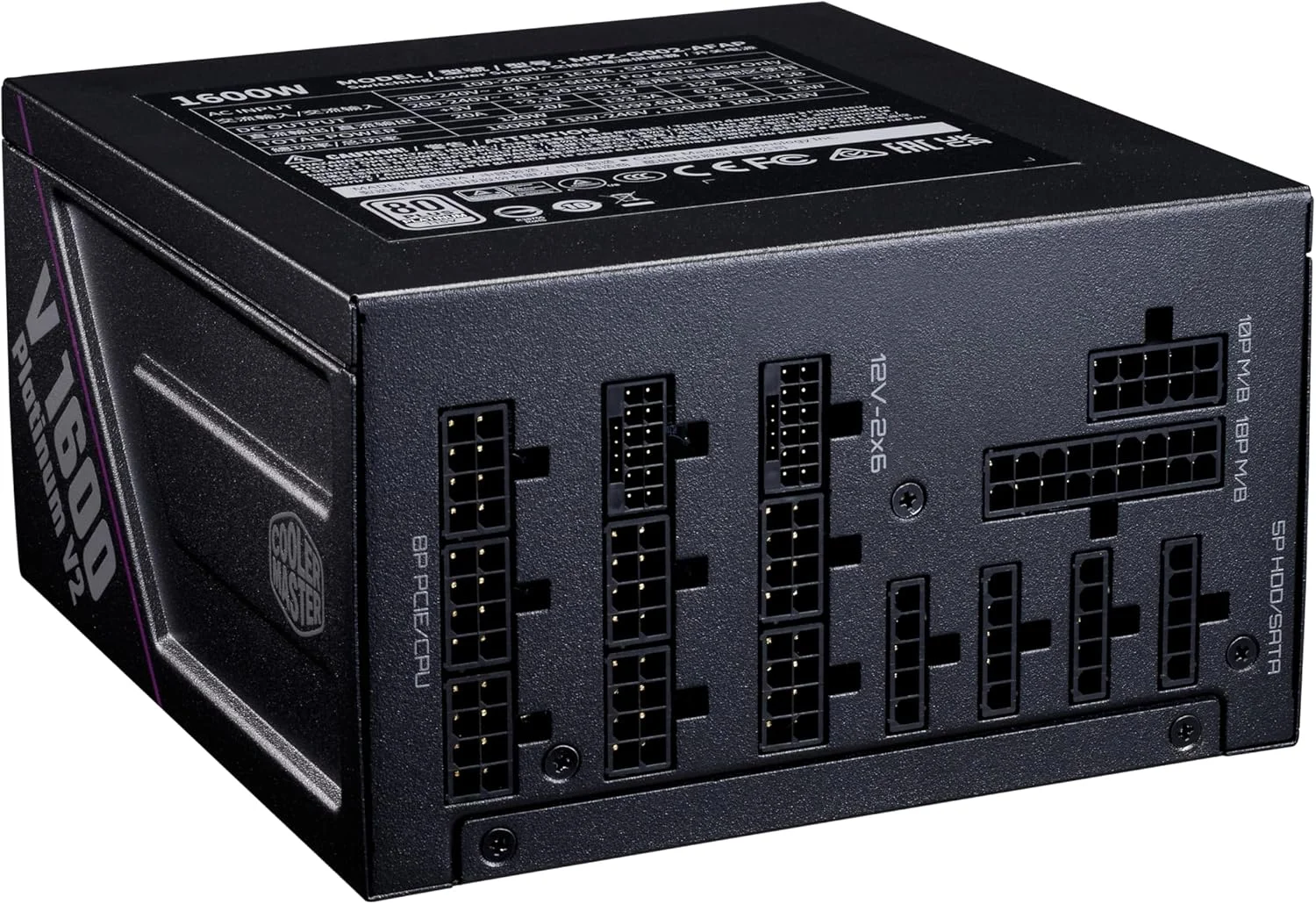 منبع تغذیه کولر مستر V1600 V2 پلاتینیوم ATX 3.1 - کاملاً ماژولار | دارای گواهینامه 80 پلاس پلاتینیوم | فن Mobius | کانکتور PCIe 5.1 x 2 | نسخه ATX 3.1 | 1600 وات - تصویر 3 منبع تغذیه کولر مستر V1600 V2 پلاتینیوم ATX 3.1 - کاملاً ماژولار | دارای گواهینامه 80 پلاس پلاتینیوم | فن Mobius | کانکتور PCIe 5.1 x 2 | نسخه ATX 3.1 | 1600 وات - تصویر 3