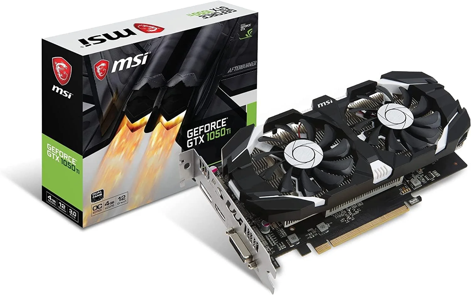 کارت گرافیک MSI Computer V809-2277R (GTX 1050 TI 4GT OC)، 4 گیگابایت GDDR5، PCI Express x16 3.0، حداکثر رزولوشن دیجیتال: 7680x4320. کارت گرافیک MSI Computer V809-2277R (GTX 1050 TI 4GT OC)، 4 گیگابایت GDDR5، PCI Express x16 3.0، حداکثر رزولوشن دیجیتال: 7680x4320.