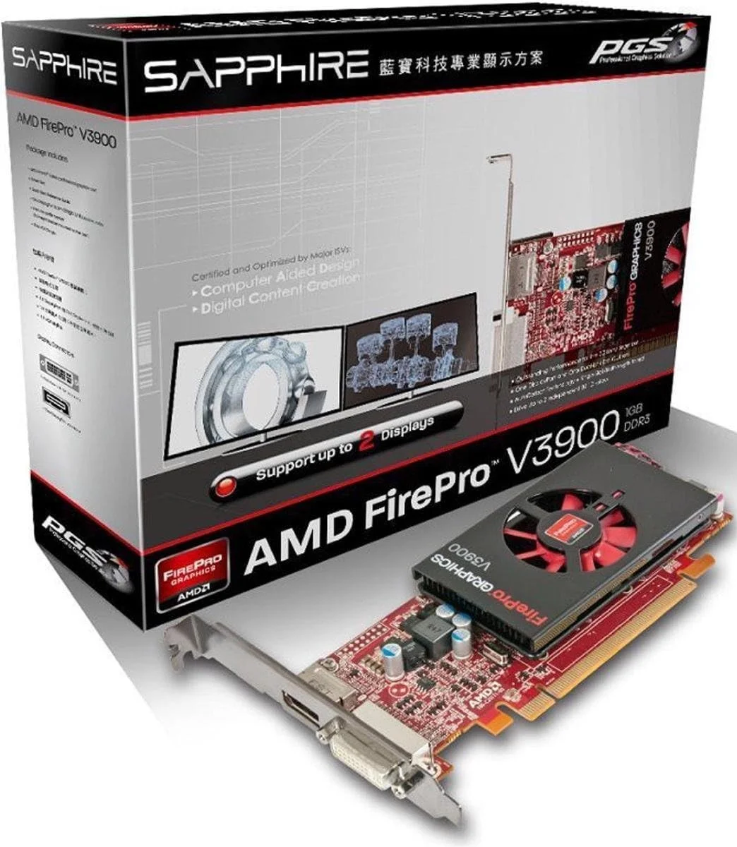 کارت گرافیک Sapphire AMD FIREPRO V3900 (1GB, DDR3, PCI-E, DP / DVI-I FULL) کارت گرافیک Sapphire AMD FIREPRO V3900 (1GB, DDR3, PCI-E, DP / DVI-I FULL)