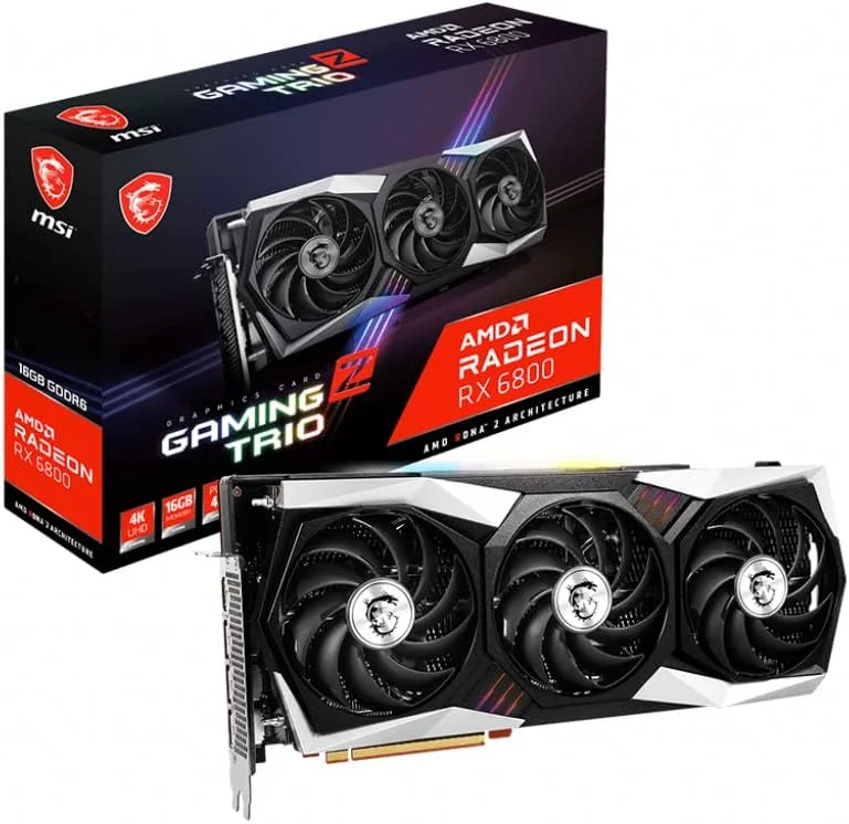 کارت گرافیک MSI 9B14-137-732 Gaming Radeon RX 6800 با 16 گیگابایت حافظه GDDR6، رابط 256 بیتی HDMI/DP، فرکانس 2155 مگاهرتز و معماری RDNA 2 OC کارت گرافیک MSI 9B14-137-732 Gaming Radeon RX 6800 با 16 گیگابایت حافظه GDDR6، رابط 256 بیتی HDMI/DP، فرکانس 2155 مگاهرتز و معماری RDNA 2 OC