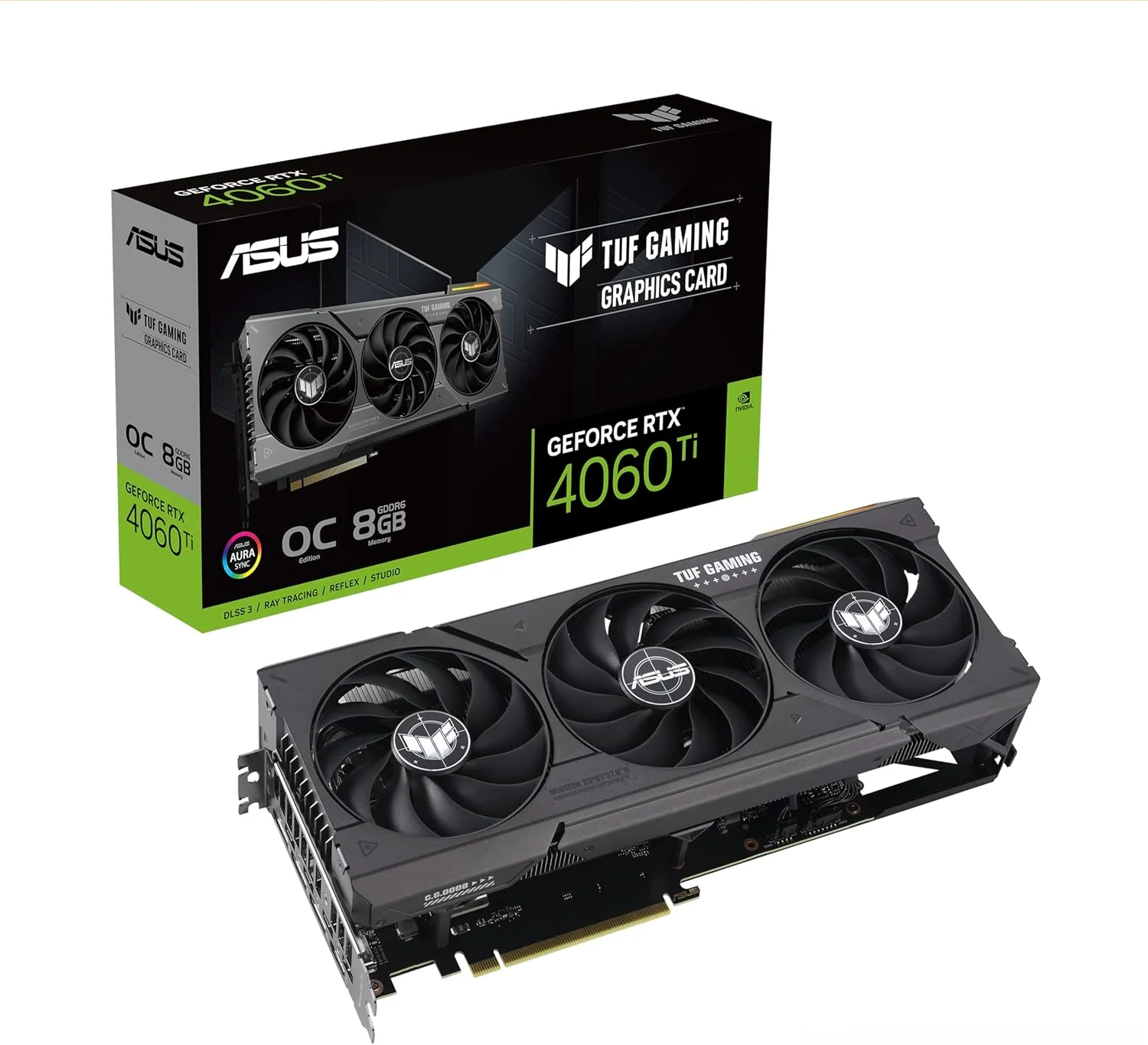 کارت گرافیک گیمینگ ایسوس TUF Gaming GeForce RTX™ 4060 Ti OC Edition (PCIe 4.0, 8GB GDDR6, DLSS 3, HDMI 2.1a, DisplayPort 1.4a)