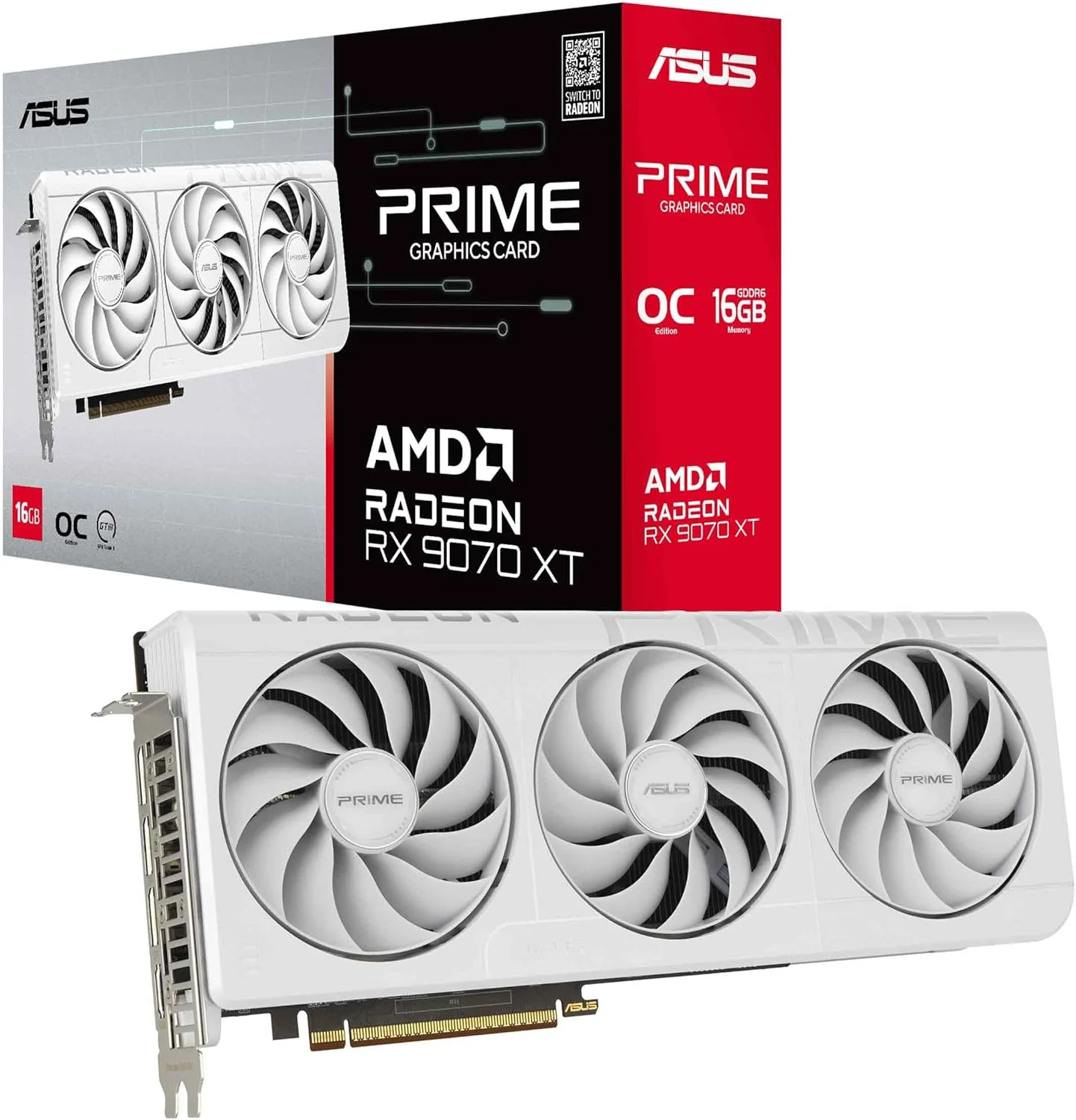 کارت گرافیک ایسوس مدل Prime Radeon RX 9070 XT White OC