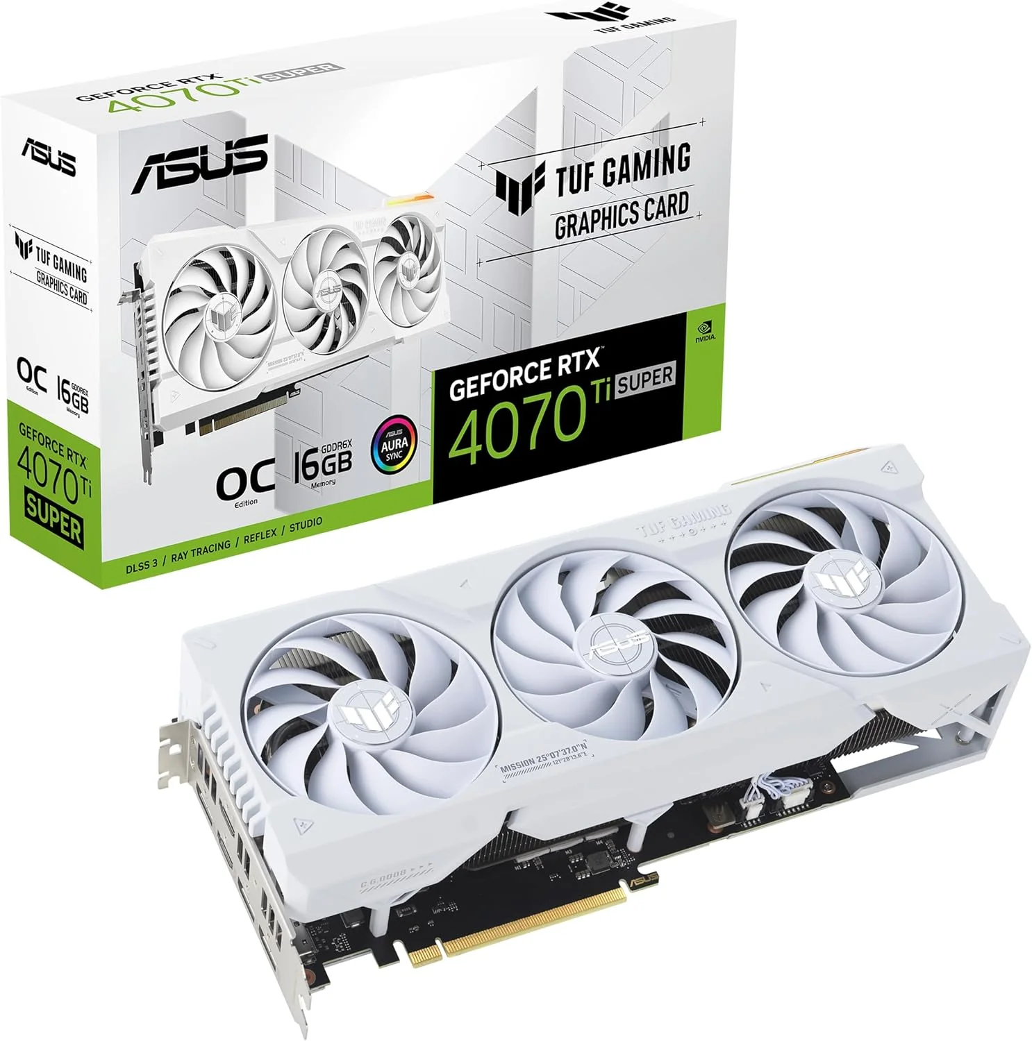 کارت گرافیک ایسوس TUF Gaming NVIDIA GeForce RTX™ 4070 Ti Super White OC Edition (PCIe 4.0, 16GB GDDR6X, HDMI 2.1a, DisplayPort 1.4a)