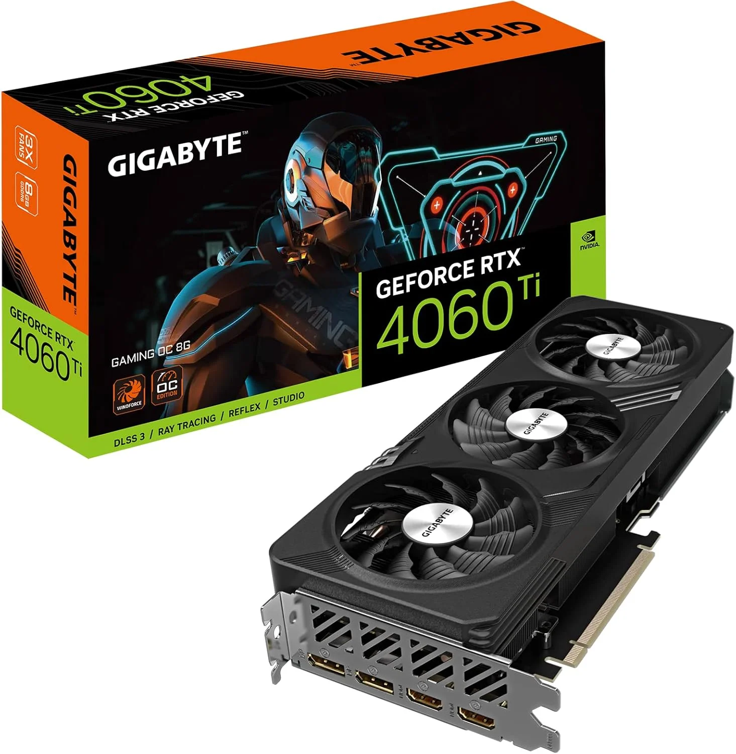 کارت گرافیک گیگابایت GeForce RTX 4060 Ti Gaming OC 8G، سه فن WINDFORCE، حافظه 8 گیگابایتی GDDR6 128 بیتی، کارت ویدیو GV-N406TGAMING OC-8GD کارت گرافیک گیگابایت GeForce RTX 4060 Ti Gaming OC 8G، سه فن WINDFORCE، حافظه 8 گیگابایتی GDDR6 128 بیتی، کارت ویدیو GV-N406TGAMING OC-8GD