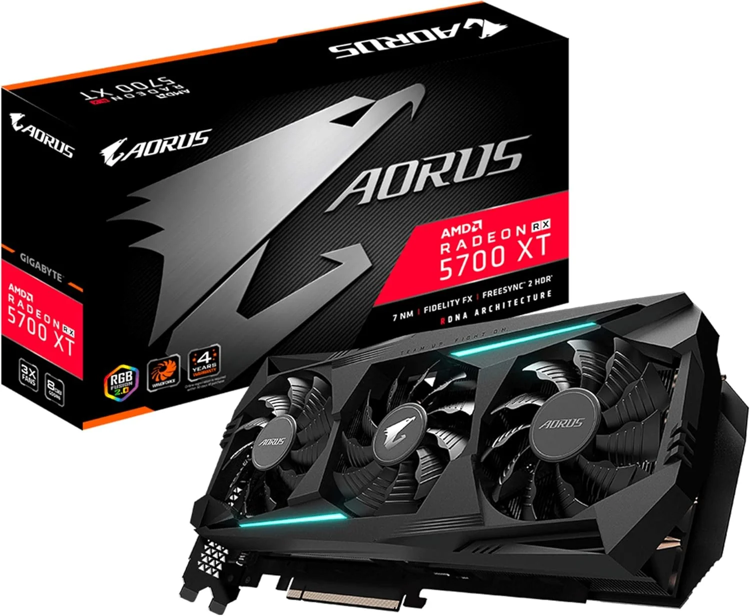 کارت گرافیک GIGABYTE AORUS Radeon RX 5700 XT 8G، PCIe 4.0، 8GB 256-Bit GDDR6، کارت ویدیو GV-R57XTAORUS-8GD کارت گرافیک GIGABYTE AORUS Radeon RX 5700 XT 8G، PCIe 4.0، 8GB 256-Bit GDDR6، کارت ویدیو GV-R57XTAORUS-8GD
