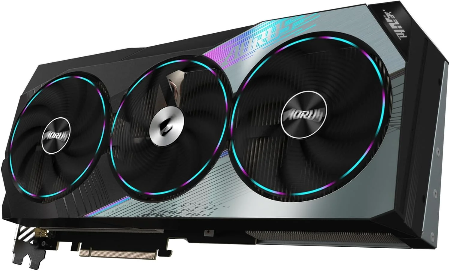 کارت گرافیک GIGABYTE AORUS GeForce RTX 4080 Super Master 16G، دارای 3 فن WINDFORCE، حافظه 16GB 256-bit GDDR6X، مدل GV-N408SAORUS M-16GD - تصویر 3 کارت گرافیک GIGABYTE AORUS GeForce RTX 4080 Super Master 16G، دارای 3 فن WINDFORCE، حافظه 16GB 256-bit GDDR6X، مدل GV-N408SAORUS M-16GD - تصویر 3