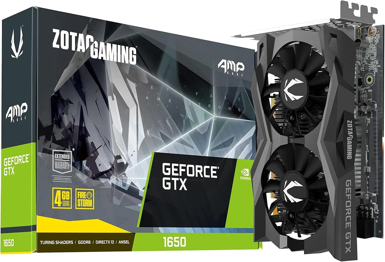 کارت گرافیک گیمینگ زوتک Gaming GeForce GTX 1650 AMP CORE با 4 گیگابایت حافظه GDDR6 و رابط 128 بیتی، فوق العاده جمع و جور، ZT-T16520J-10L (بازسازی شده)