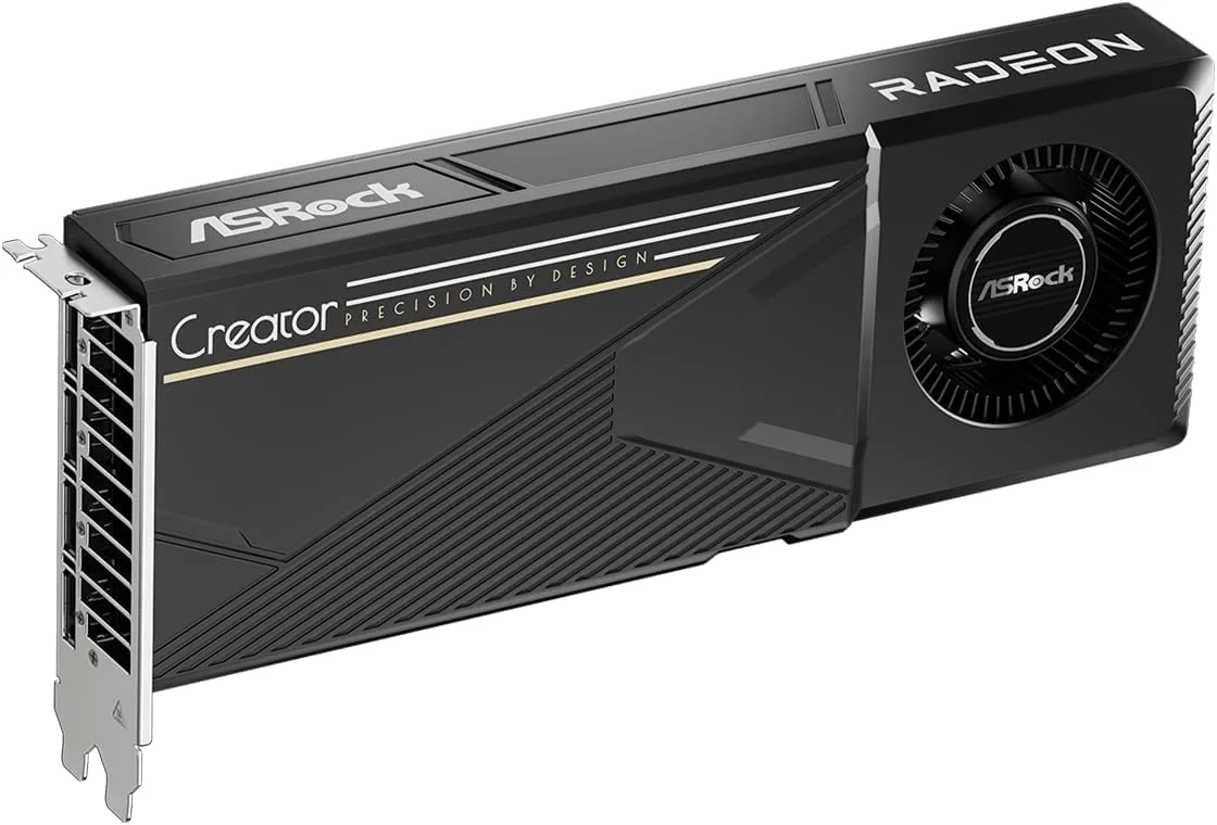 کارت گرافیک حرفه ای ASRock Radeon AI PRO R9700 Creator با 32 گیگابایت حافظه، فرکانس بوست 2920 مگاهرتز، 32 گیگابایت GDDR6، AMD RDNA 4، شتاب دهنده های هوش مصنوعی، DisplayPort 2.1a، PCIe 5.0، خنک کننده Blower - تصویر 2 کارت گرافیک حرفه ای ASRock Radeon AI PRO R9700 Creator با 32 گیگابایت حافظه، فرکانس بوست 2920 مگاهرتز، 32 گیگابایت GDDR6، AMD RDNA 4، شتاب دهنده های هوش مصنوعی، DisplayPort 2.1a، PCIe 5.0، خنک کننده Blower - تصویر 2