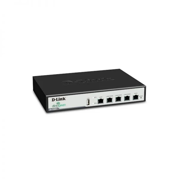 دروازه هوشمند سازمانی دی-لینک مدل DI-7200G+، دارای 5 پورت گیگابیتی / مدیریت رفتار اینترنتی / پشتیبانی از 96 اکسس پوینت