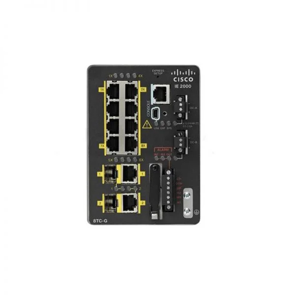 سوئیچ سیسکو IE2000 مدل IE-2000-8TC-G-B، دارای 8 پورت 10/100Base-T و 2 پورت SFP
