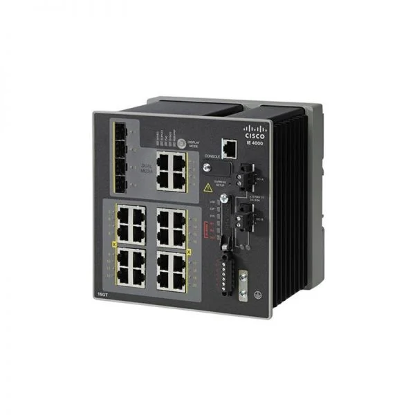 IE-4000-16GT4G-E، سوئیچ Cisco IE 4000، دارای ۱۶ پورت RJ45 1G و ۴ پورت ترکیبی 1G و LAN Base