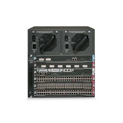 WS-C4506-S2+96، سوئیچ سیسکو کاتالیست 4500، 1 منبع تغذیه 1000 واتی AC / 1 سوپروایزر S2+ / 2 پورت 48 پورت RJ-45