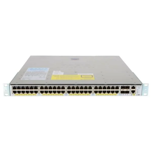 سوییچ سیسکو کاتالیست WS-C4948E، مدل 4948E با 48 پورت GE RJ45 و 4 پورت 10GE SFP+ و فرم فاکتور 1U