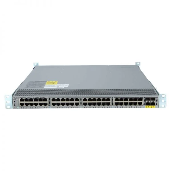 سوئیچ سیسکو Nexus 2000 مدل N2K-C2248TP-1GE، دارای 48 پورت 1GE RJ45 و 4 پورت 10GE SFP+، بدون فن و منبع تغذیه