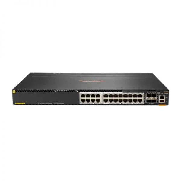 سوئیچ Aruba 6300M مدل JL660A، دارای 24 پورت Smart Rate PoE و 4 پورت SFP56/1/2.5/5GbE