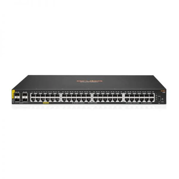 سوئیچ Aruba 6100 مدل JL675A با 48 پورت GE PoE و 4 پورت SFP+ و توان PoE 370W