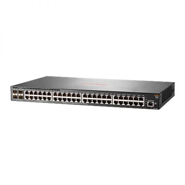 سوئیچ آ Aruba 2930F مدل JL260A، دارای ۴۸ پورت GE و ۴ پورت SFP، بدون منبع تغذیه