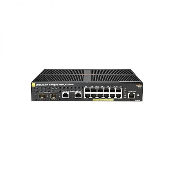 سوئیچ Aruba 2930F مدل JL693A، دارای 12 پورت GE PoE+/2 پورت 10GE SFP+