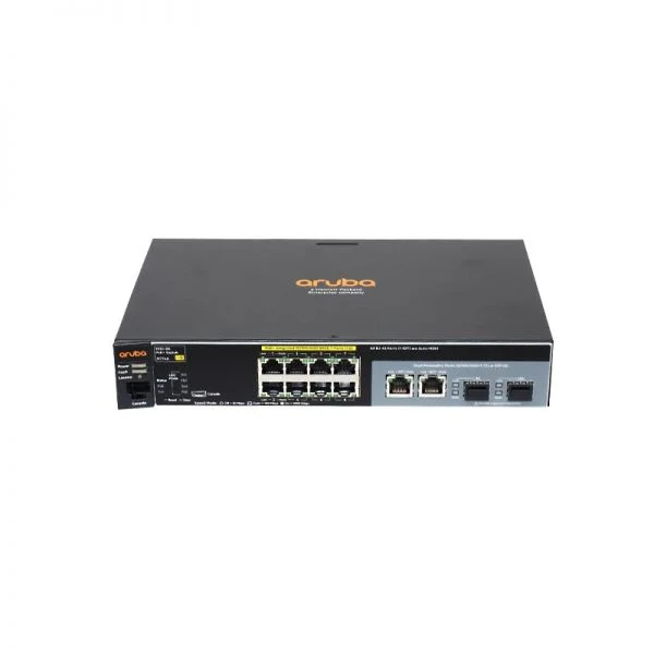 سوئیچ آ Aruba 2530 مدل J9774A، دارای 8 پورت GE PoE+، بدون فن، لایه 2